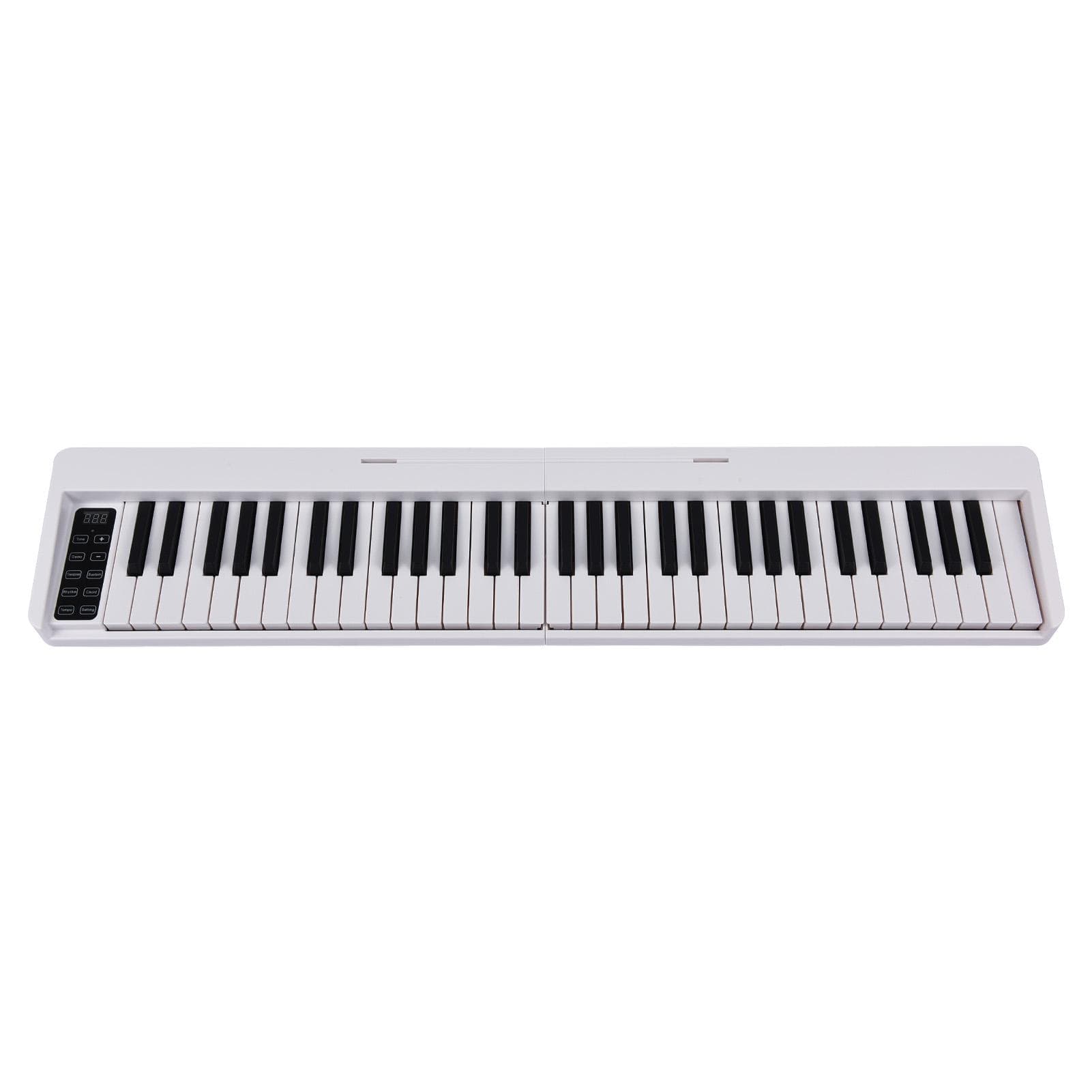 61-Key Foldable Electronic Piano Multifunctional Electronic Organ 61 Keys Sensitive Piano Keyboard white