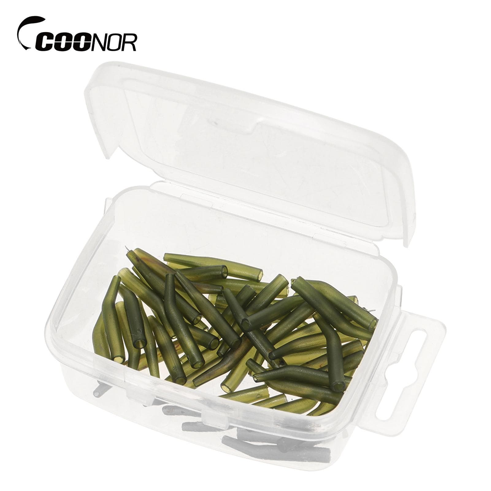 50Pcs/Lot Carp Fishing Hook Sleeve Hair Rig Line Aligner Sleeves Soft Anti Tangle Fishing Tackle S