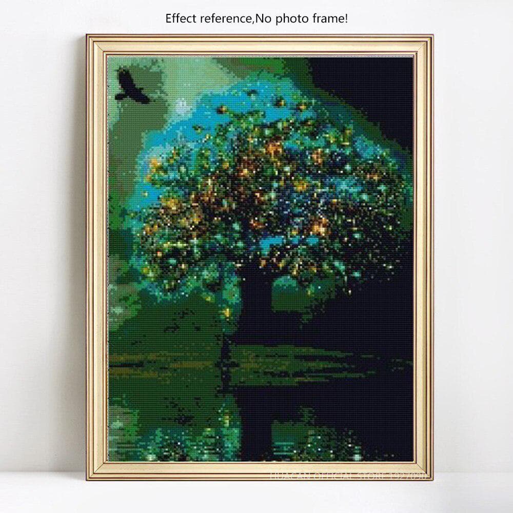 Diamond Embroidery Tree Sky Full Round Landscape Diamond Painting 20X30CM