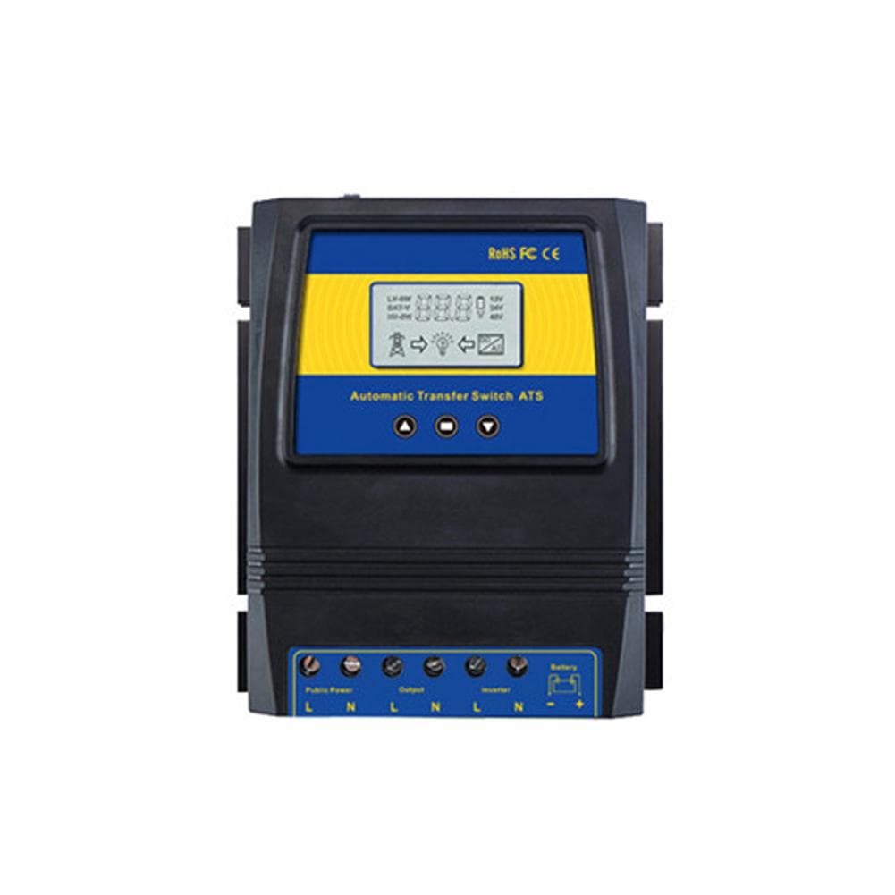 Automatic Dual Power Transfer Switch ATS Direct Current 12 V 24V 48V AC 110 V 220 V Auto black