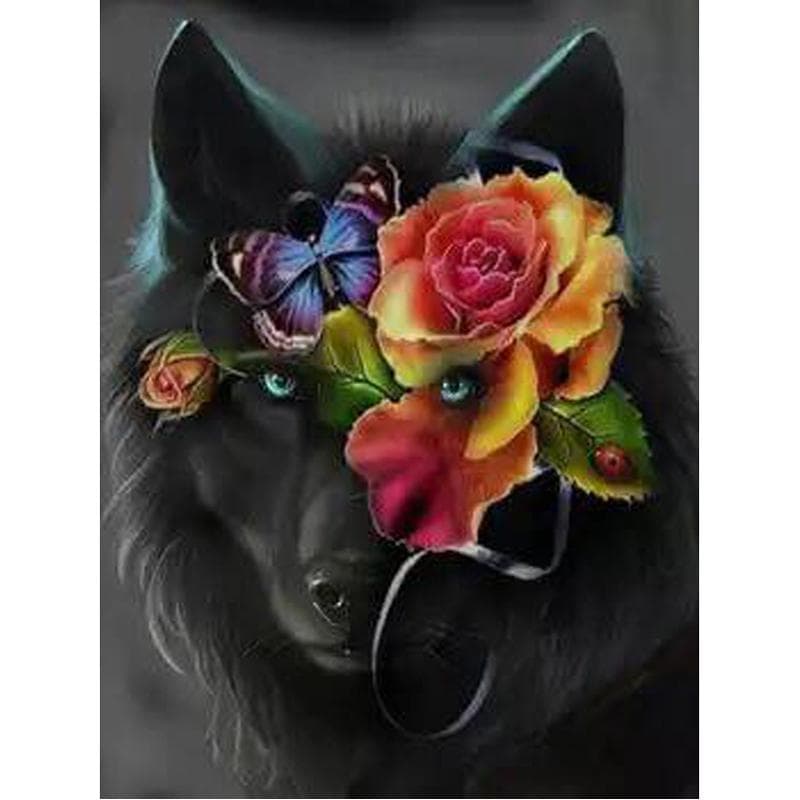 Diamond Painting Mosaic Gift Wolf Beauty Diy Diamond Embroidery Craft Painting Diamond Wall Arts 20X30CM
