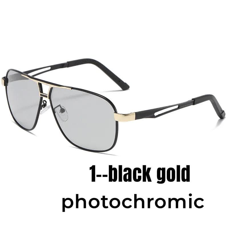 Photochromic Night Vision Sunglasses UV400 Change Lens Men's Driving Glasses Outdoor Day And Night AS PICTURE
