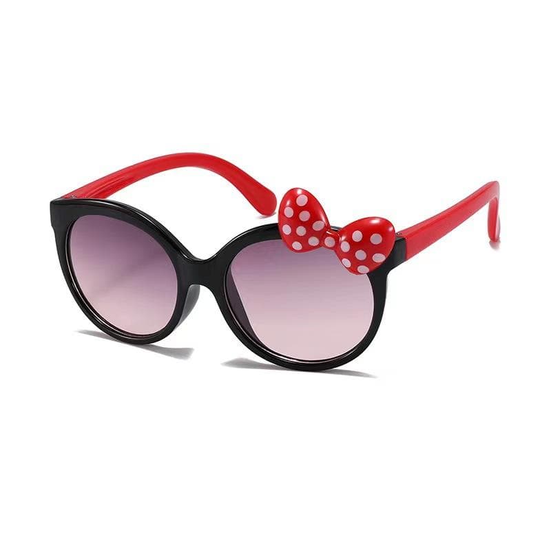 Bow Decorated Sunglasses UV400 Round Frame Kids Princess Eyewear Sun Protection Shades for Party Accessories
