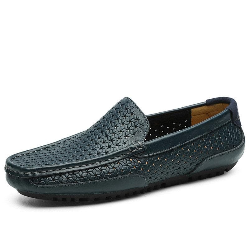Handmade Genuine Leather Men's Loafers Comfortable Slip-on Driving Casual Shoes Brand Soft Moccasins Big Size 37-47 40