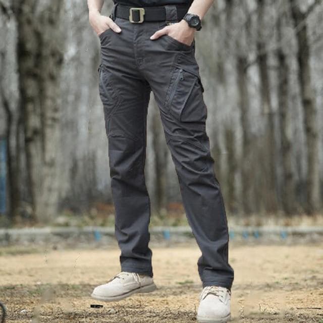 Men Military Tactical Pants Waterproof Cargo Pants Men Breathable SWAT Army Solid Color Combat Long Trousers Work Joggers S-5XL XXL grey