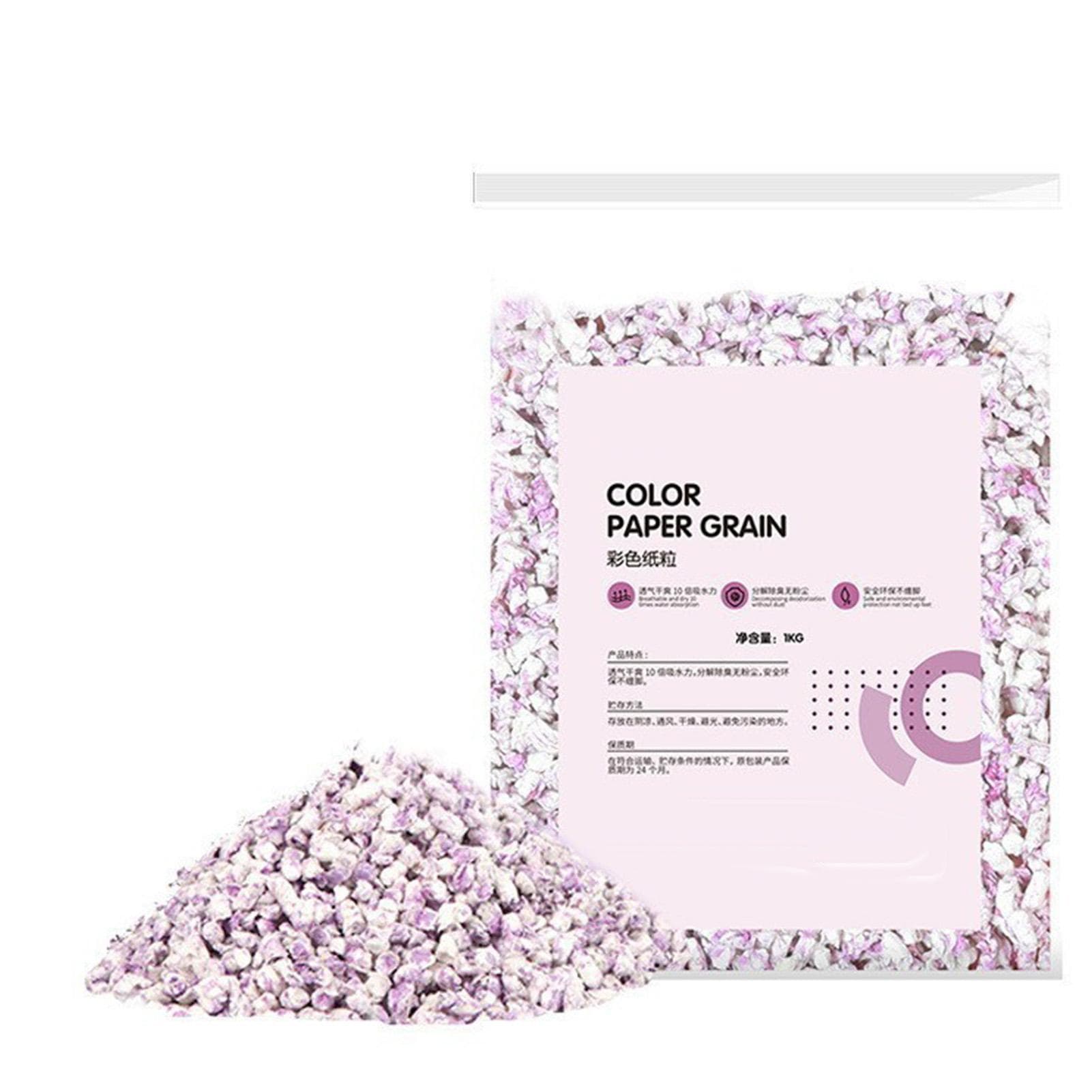 Hamster Paper Bedding Absorbent Deodorant Colorful Small Animal Paper Grain for Hamster Small Violet