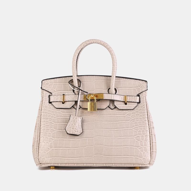 2024 Women's High-End Crocodile Pattern Platinum Shoulder Bag - European & American Fashion, Large-Capacity Crossbody Handbag Large 30*16*23.5cm
