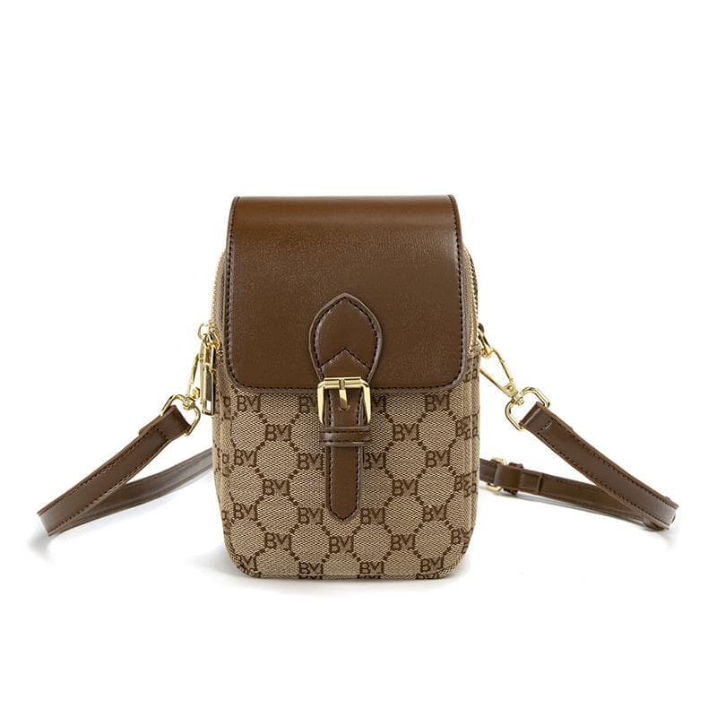 Fashionable Mobile Phone Bag, Women's Small Bag, Multi-layered Printed Women's Bag, Crossbody Small Bag