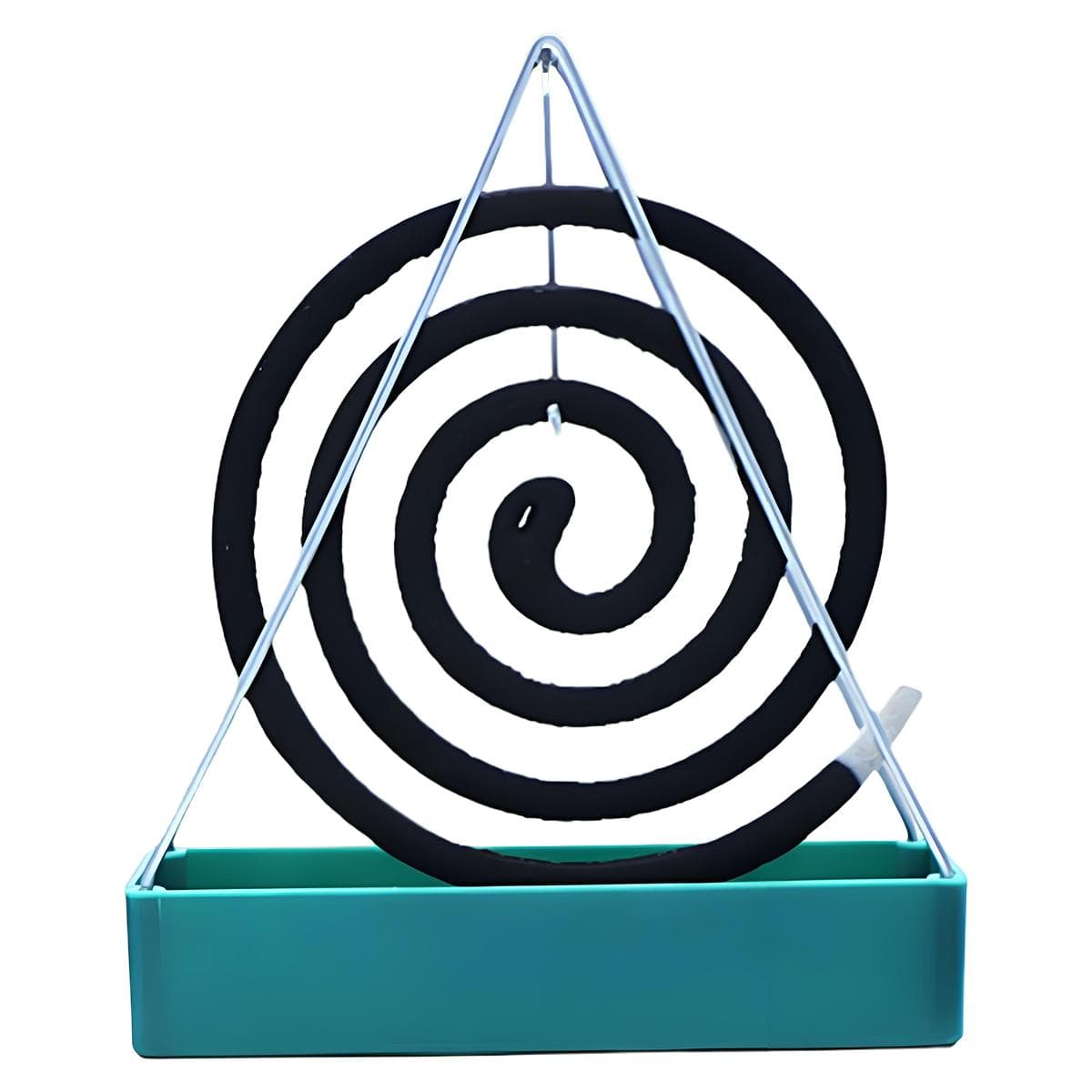 Iron Plastic Mosquito Coil Holder & Incense Burner Frame Incense Holders Coil Modern Repellent Incense Rack For Household Bedroom Patio green