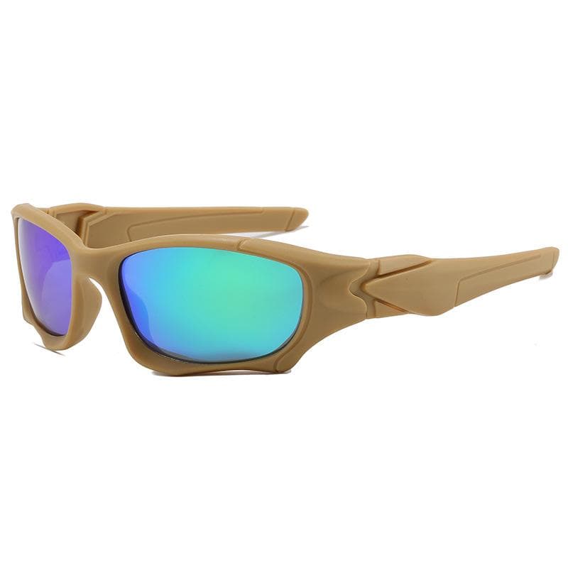 Men's Polarized Tactical Windproof Sunglasses - Military Green, Sports Style Non-Polarized
