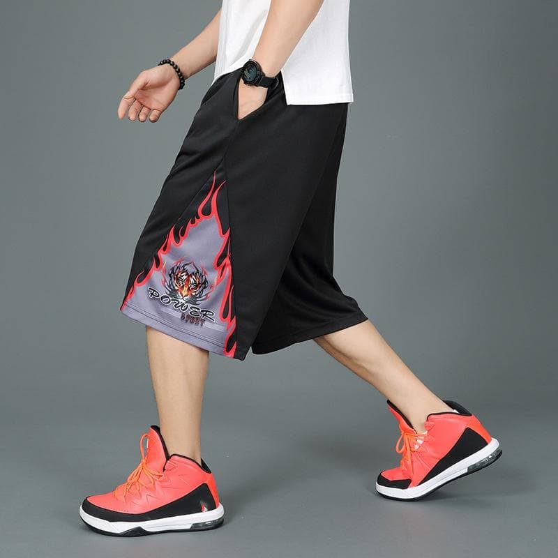 Men's Summer Basketball Shorts Loose Large Size Sports Shorts Casual Breathable Beach Pants L