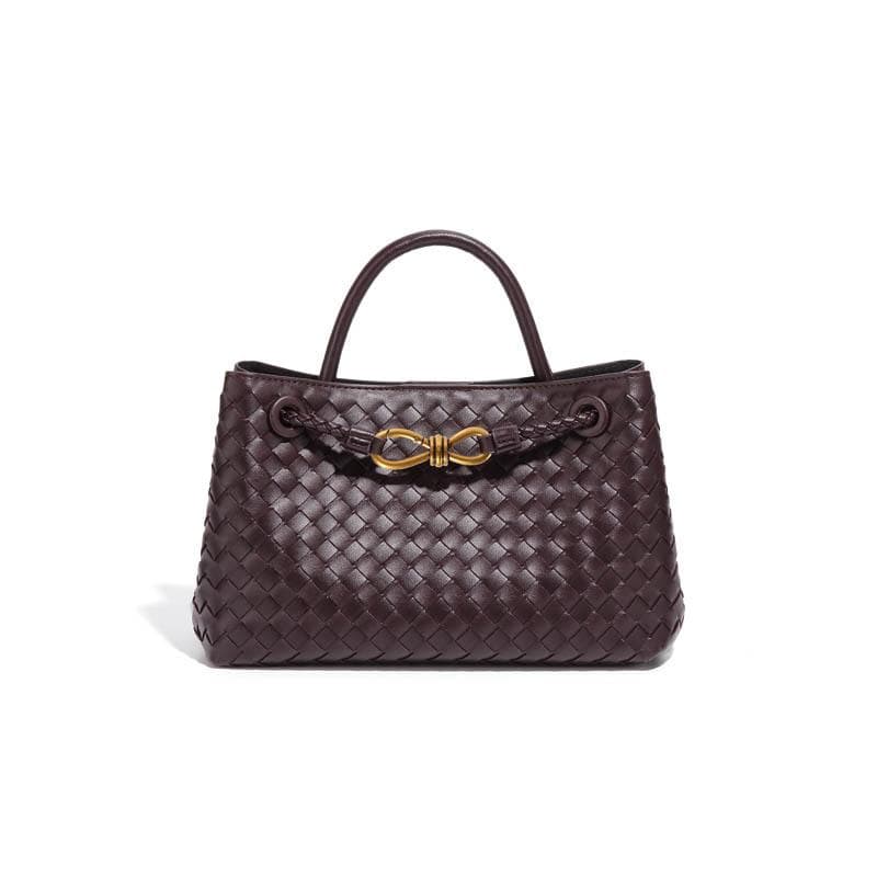 Fashionable Horizontal Hand-woven Bag, Women's Casual Large-capacity Single-shoulder Crossbody Bag, Commuting High-end Handbag
