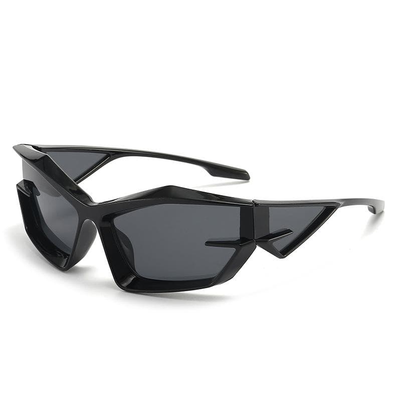 Retro Y2K Sunglasses Fashion Cat Eye Irregular Glasses Men Outdoor Motion Sun Glasses Steampunk non-polarized Sunshade Goggles