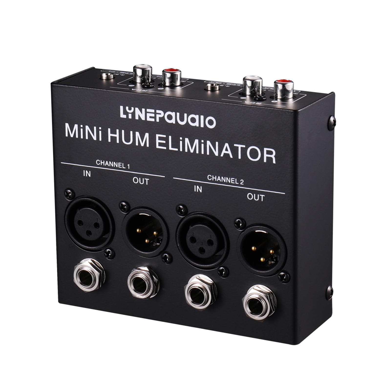 Compact Hum Eliminator Box 4 Channel Passive Buzz Destroyer Noise Canceller black