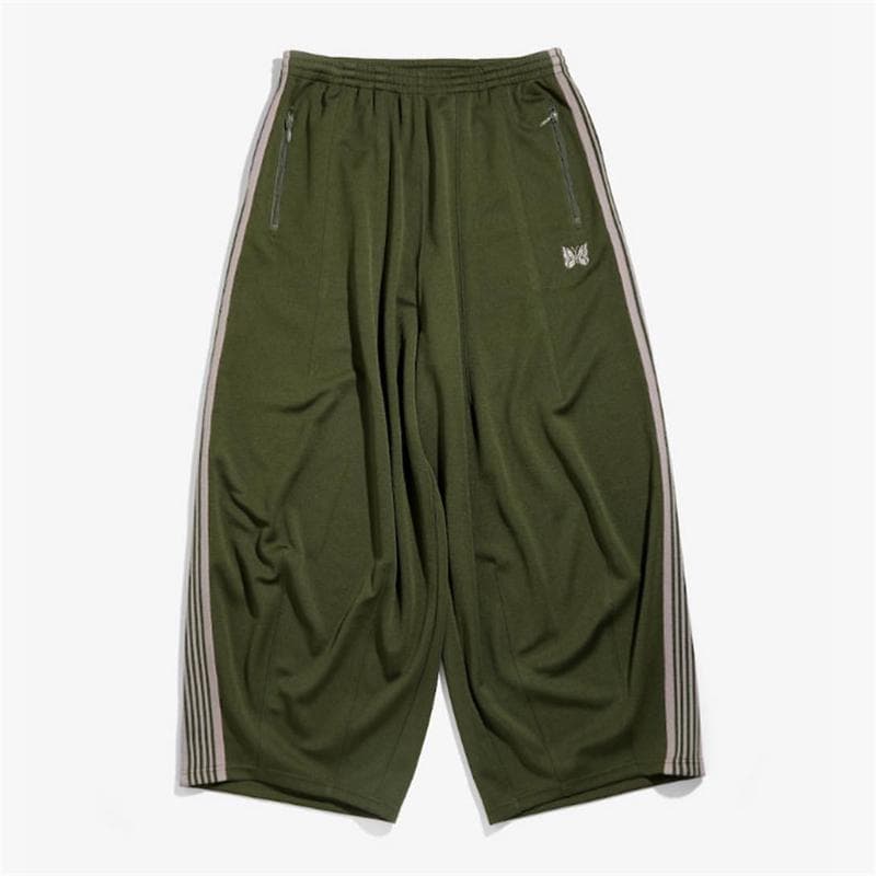 Butterfly Embroidery Wide-Leg Lantern Track Pants Small