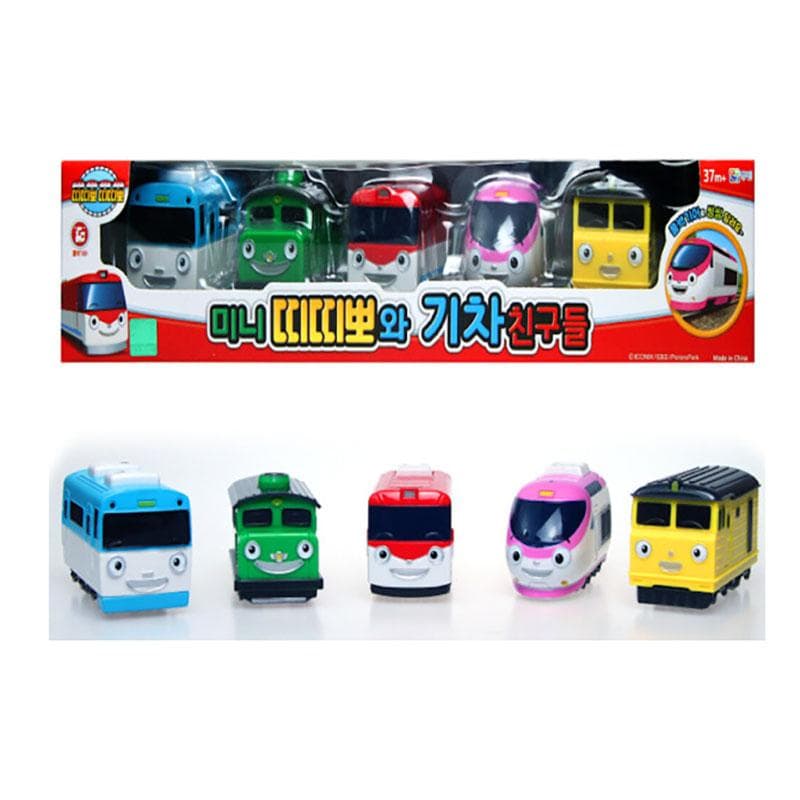 Titipo and Train Friends 5 pieces Set Pull Back Car Toy 5 pieces x 1 box