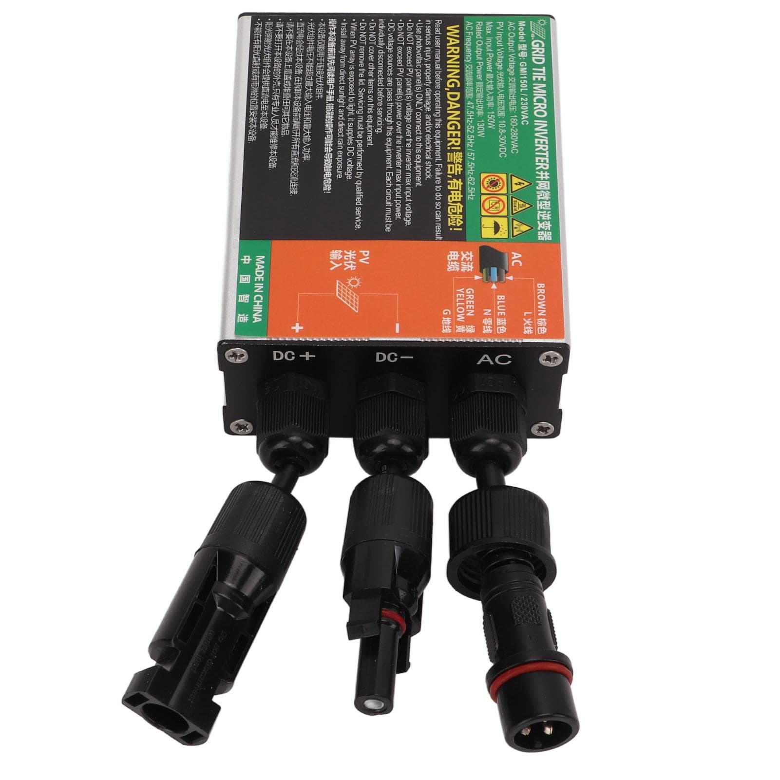 Solar Grid Tie Inverter 150W 230V 10.8V to 30V DC Input to AC 180V to 280V Output Grid Tie Micro