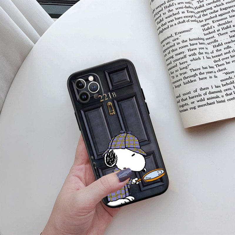 ED44 S-Snoopys Phone Case for iPhone 6 6s 7 8 11 12 13 14 15 XS Pro Max XR X SE Samsung S20 S21 S22 S23 S24 FE Ultra Plus Lite S21S A55 iPhone X XS deer