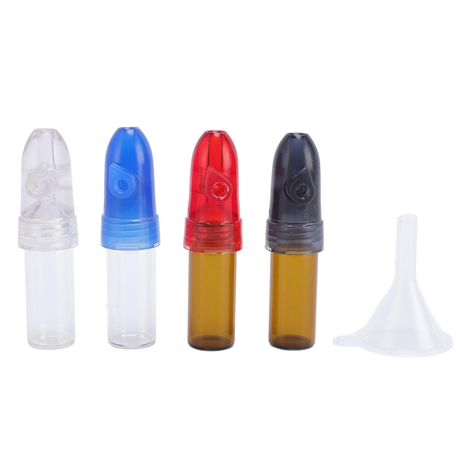 4PCS Portable Spices Dispenser with Knob Switch PP Refillable Mini Spices Storage Bottle Salt and