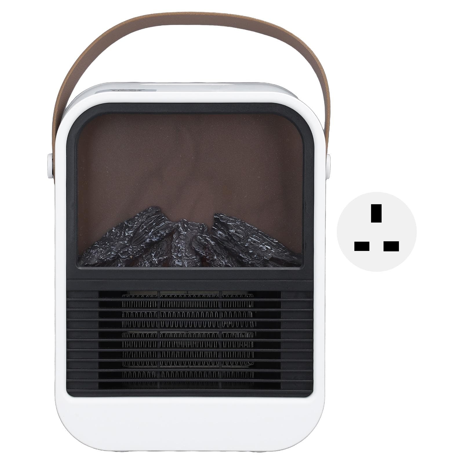 Electric Fireplace Heaters with Imitation Flame 1000W Overheating Protection Quiet Portable Space