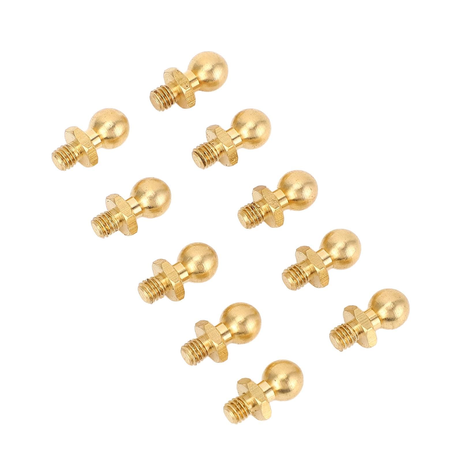 10 Pcs M3 Ball Head Screw Brass Fixing Spherical Screws for 110 124 118 Model Car