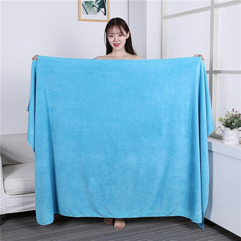 70-200cm Extra Large Microfiber Bath Towel Soft Super Absorbent Map Quick-drying Towels Homeuse 60x90cm lake blue