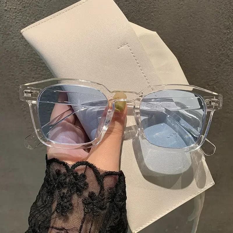 Korean Edition Instagram Ocean Film Sunglasses for Women Trendy Summer Fashion Small Square Frame Show Face Eyewear AS PICTURE