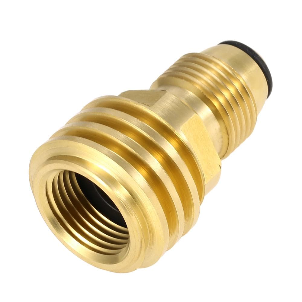 Lixada Propane Tank Adapter Solid Brass Regulator Valve Safety POL Tank Convert to QCC1/Type1
