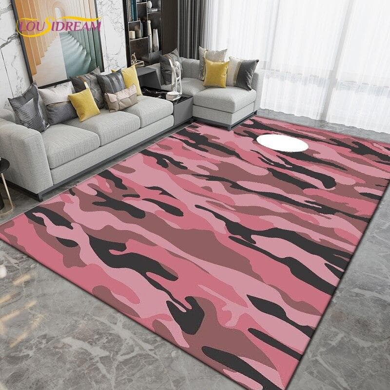 Military Camouflage Carpets for Living Room Bedroom Decorative,Outdoor Camping Rugs,Doormat Kitchen Bathroom Non-slip Floor Mats 100x120cm