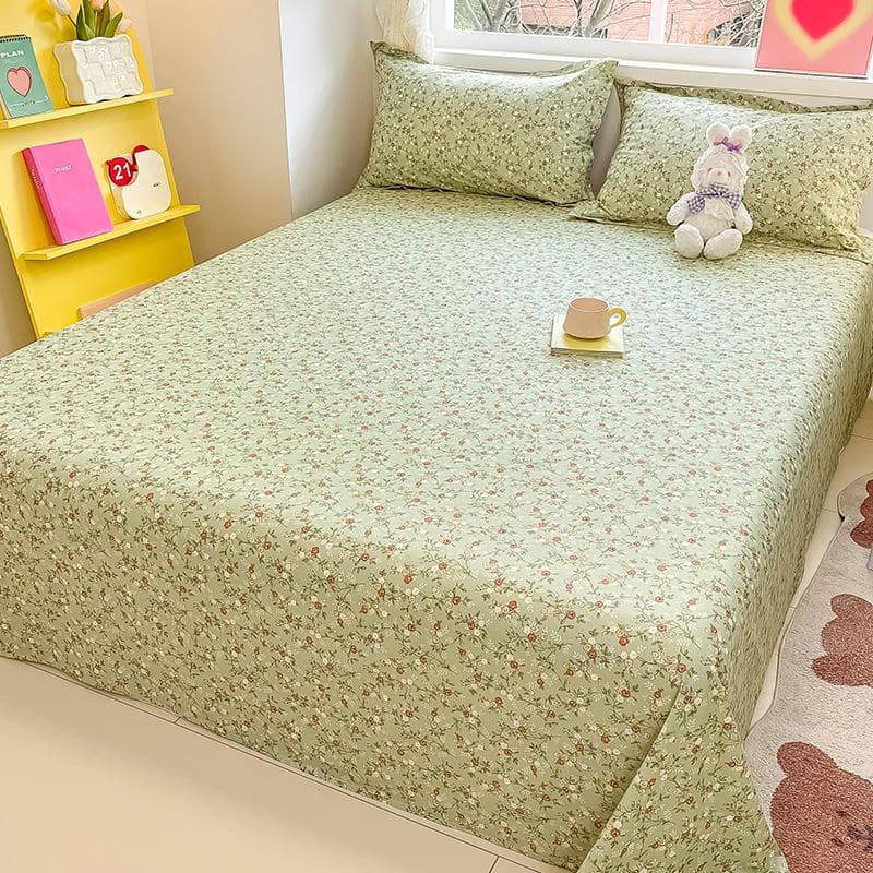 100% Cotton 1pcs Bed Sheet Flower Series Printed Double Top King Sheets for Girls Boys Kids Single Queen King Size Bed Linen 120x230cm 1pcs