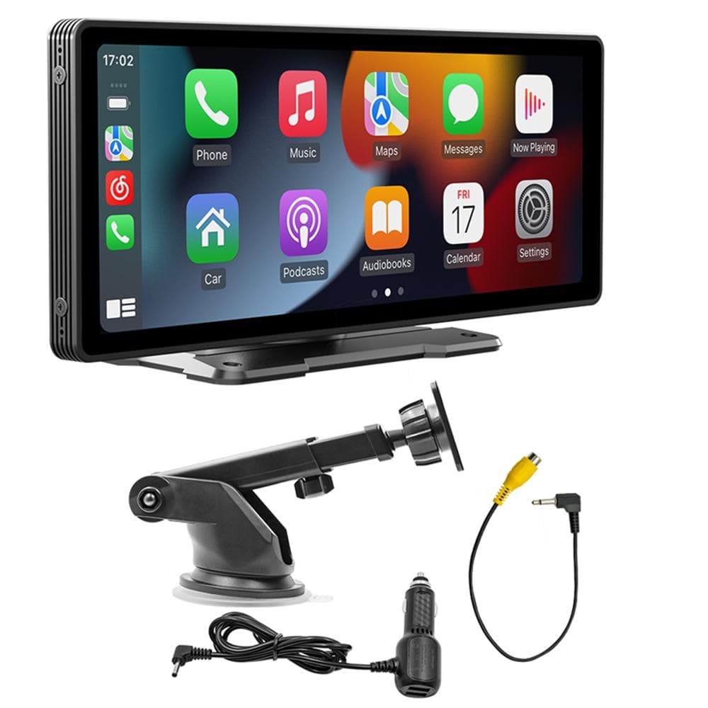 Wireless Carplay Touchscreen, 9 IPS High-Clear 1600*600 Screen Portable Apple Carplay and Android black