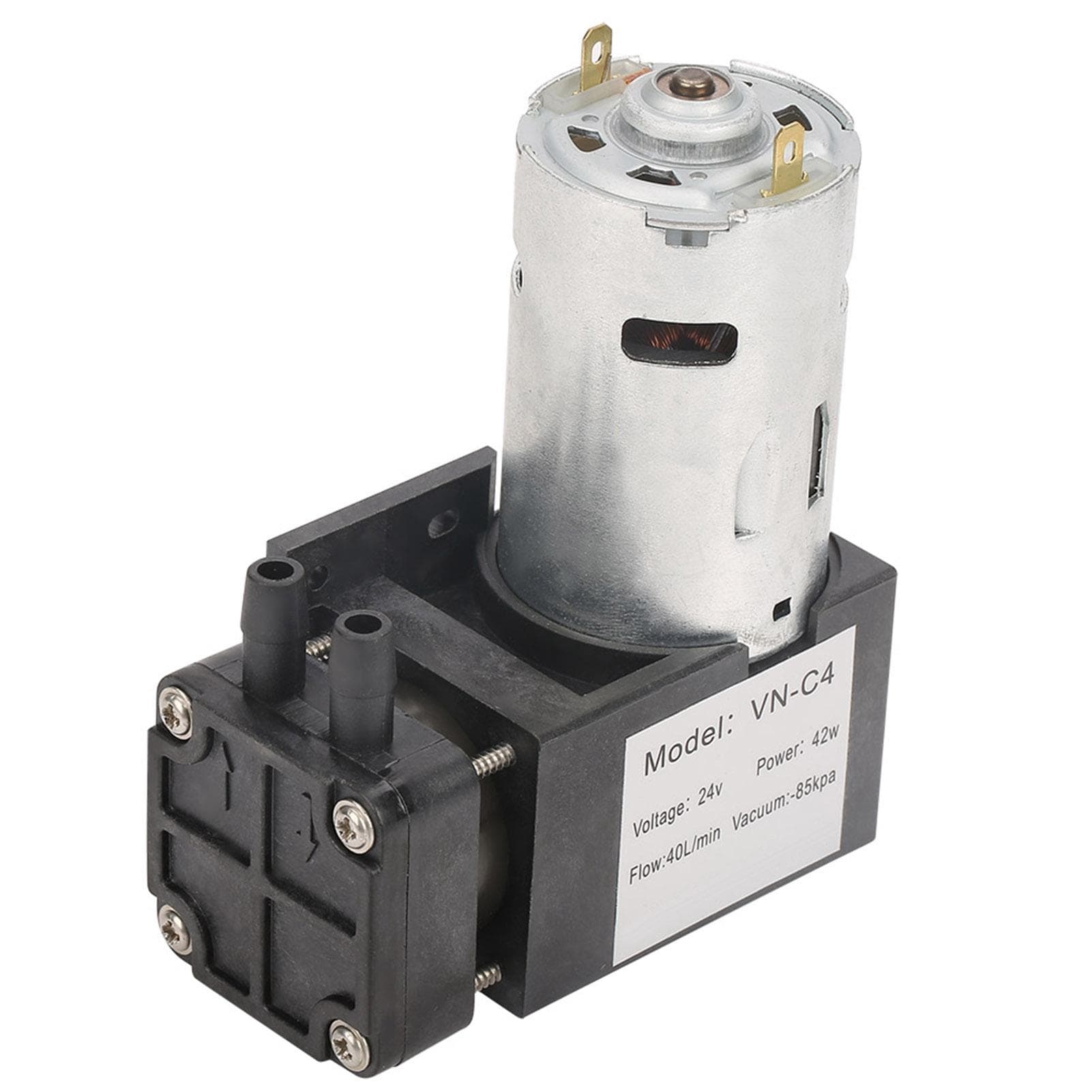 DC24V Mini Small Oilless Vacuum Pump ?85KPa Flow 40Lmin for Gas Air
