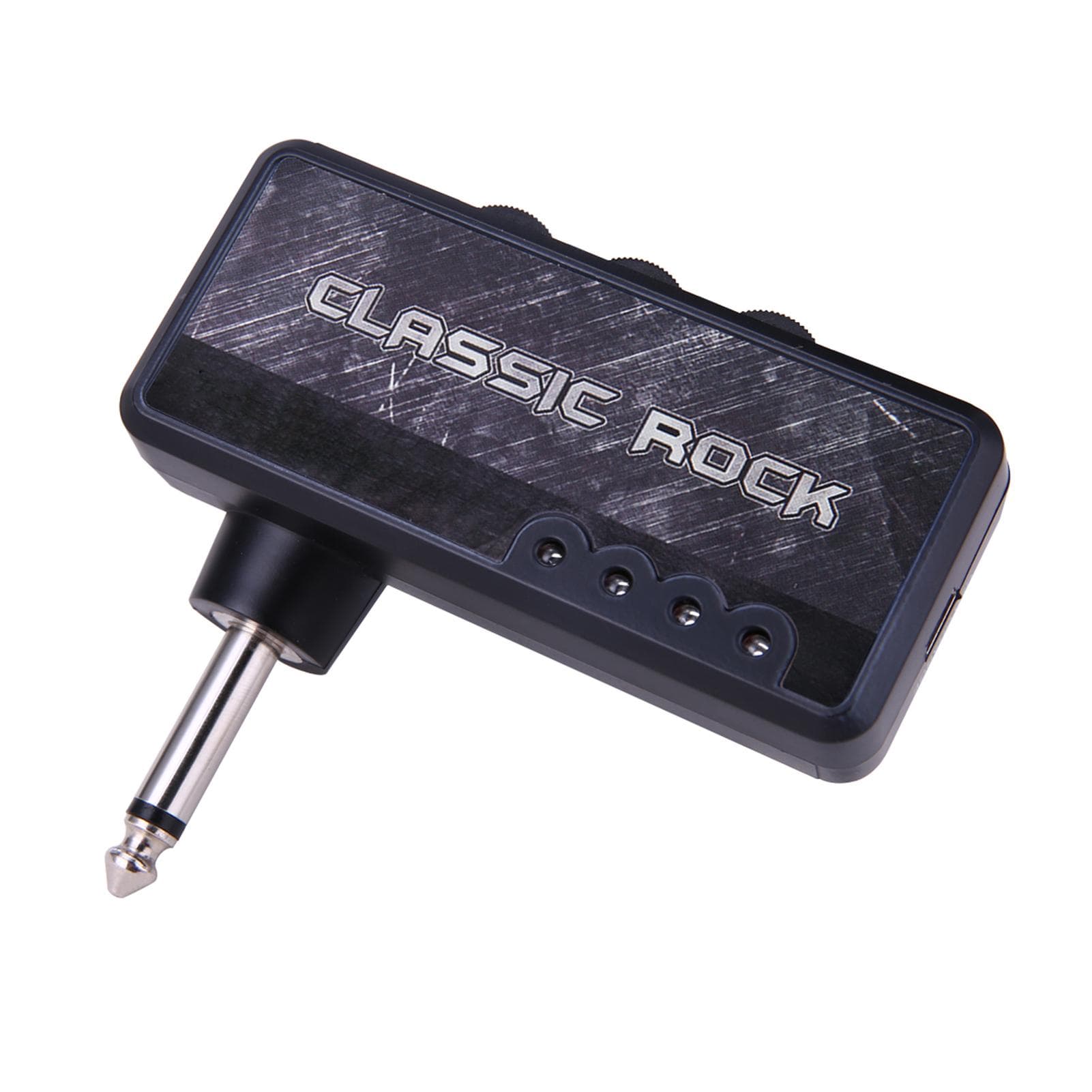 Electric Guitar Headphone Amplifier Amp 1/4 Inch Plug 3.5mm Headphone Jack & Aux In black