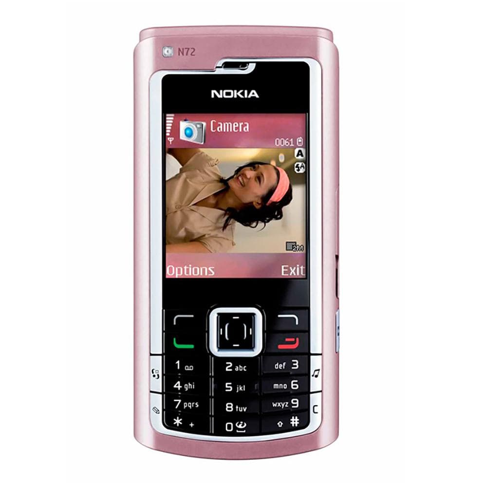 Refurbished Nokia Original Nokia N72 2G Mobile Phone With 1 SIM 1 battery 1 charger pink