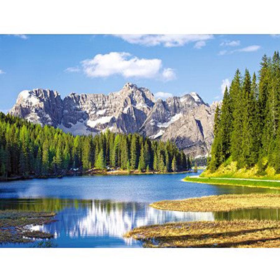 DIY Full Round Drill Diamond Painting Misurina Lake Dolomites Mosaic Embroidery Cross Stitch 20X30CM