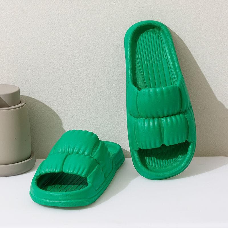 Women Super Light Cloud Slippers Sandals Summer Beach Soft Sole Female Flip Flops EVA Men Ladies Home Bathroom Anti-slip Slides 38-39 green