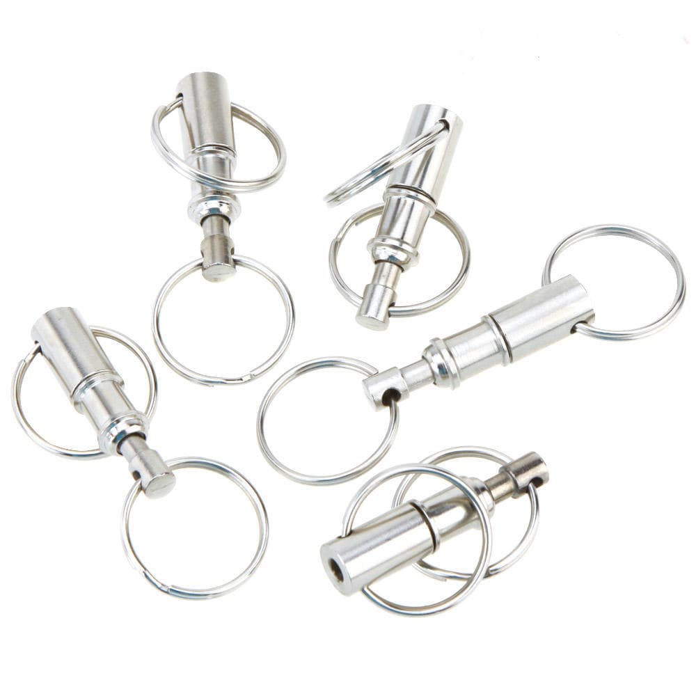 5Pcs Premium Quick Release Pull-Apart Key Removable Handy Keyring Detachable Keychain Accessory