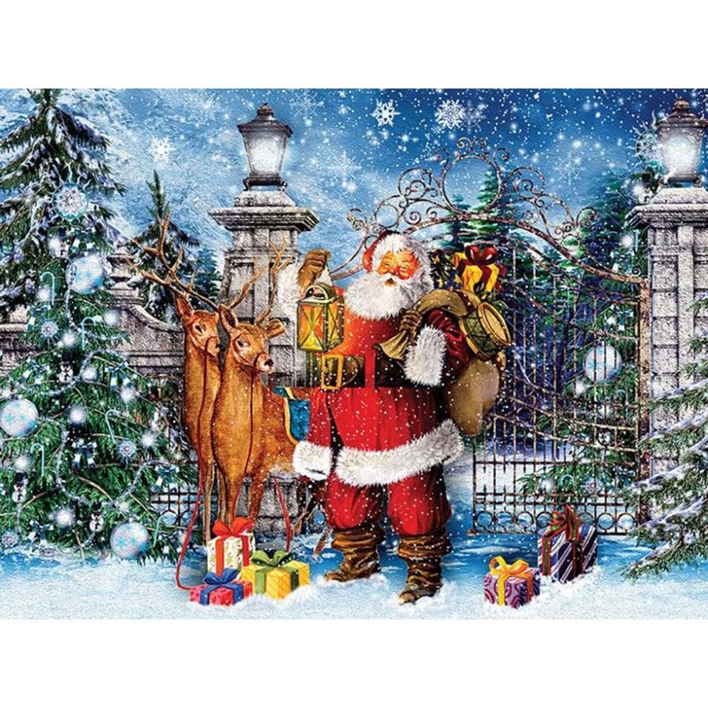 Diamond Painting Portrait Picture Cross Stitch Diamond Embroidery Santa Claus Christmas Decor 20X30CM
