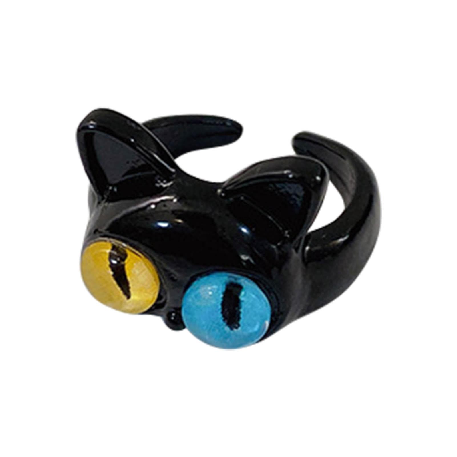 Cartoon Ring Cute Adorable Pattern Finger Ring Alloy Finger Decoration for Boys Girls Type F