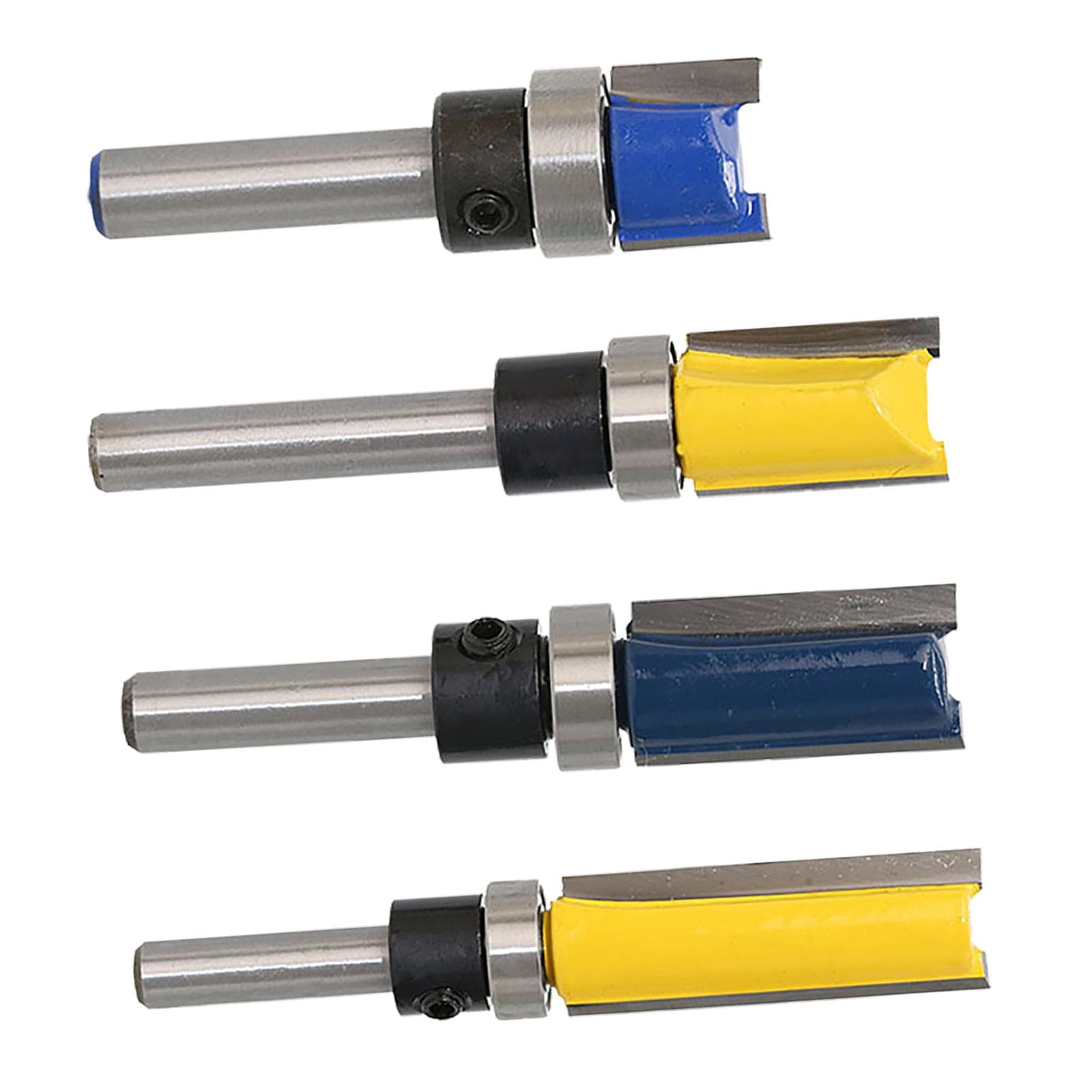 Woodworking Router Bit Set Cemented Carbide Flush Trim Router Bit Set with 6.35mm Shank