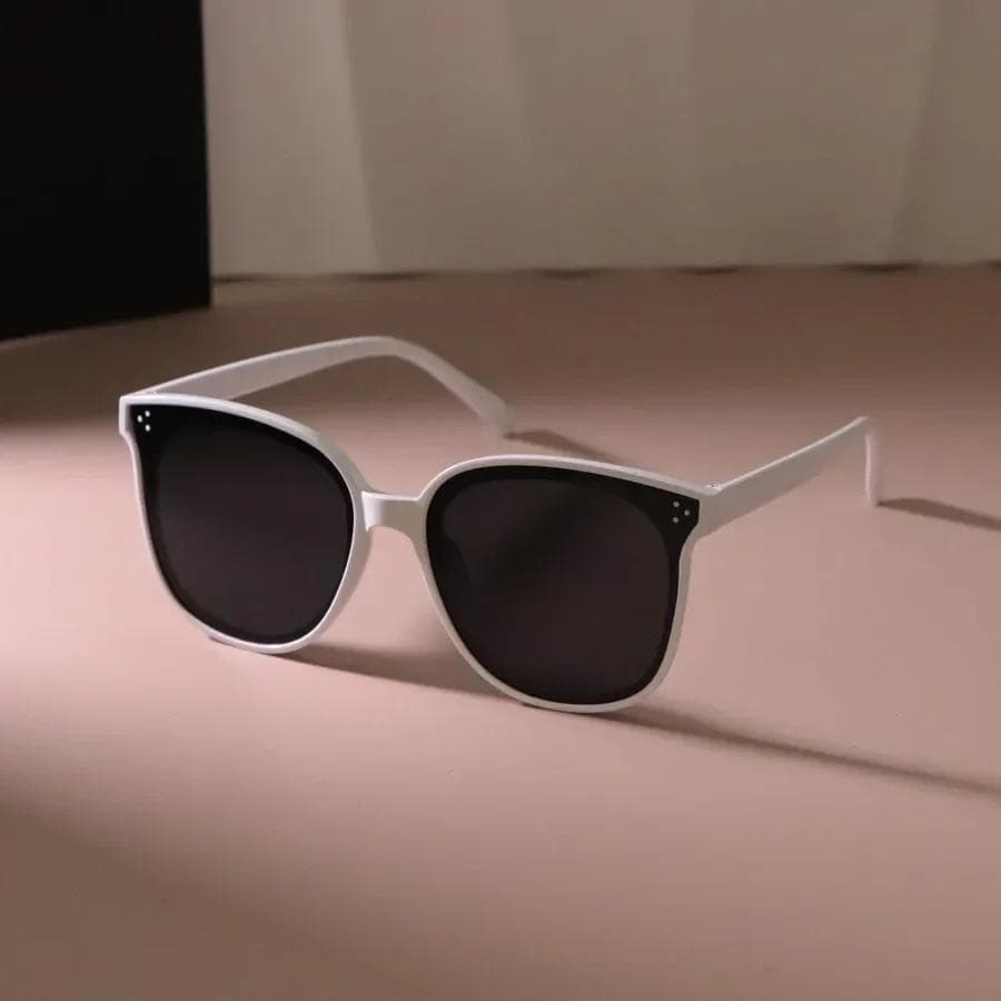 Cool Big Frame Square Sunglasses for Women Men Fashion Designer Brand Colorful Mirror Lens Black Colors other