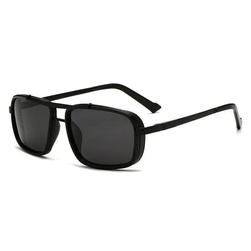 New Punk Sunglasses Men Square Frame UV400 Twin Beam Aviator Style for Trendy Look