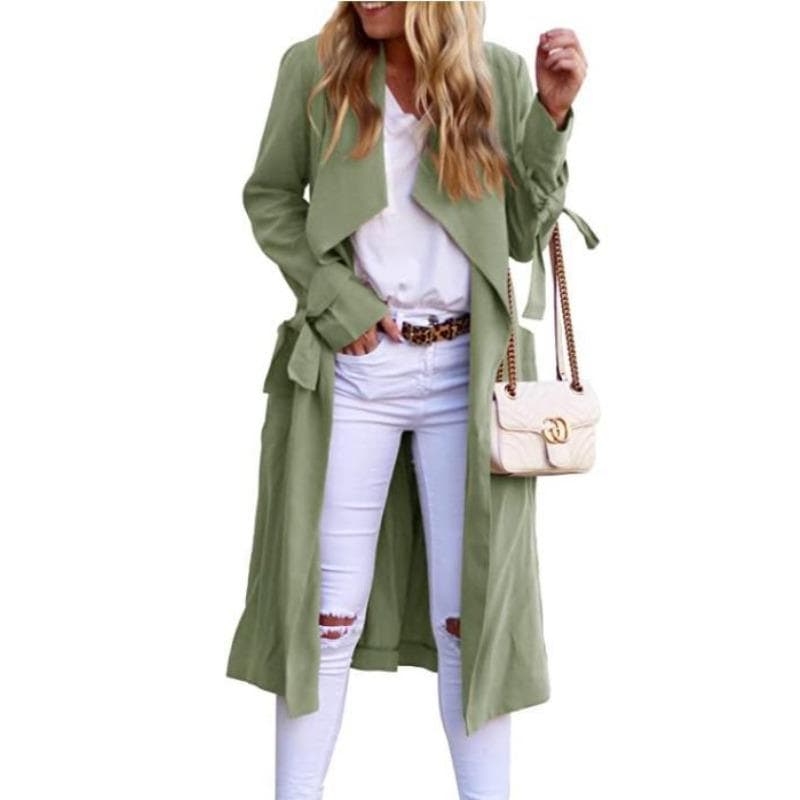 Autumn and Summer Sunscreen Clothes, Women's Trench Coat, Long Coat, Multi-color. S