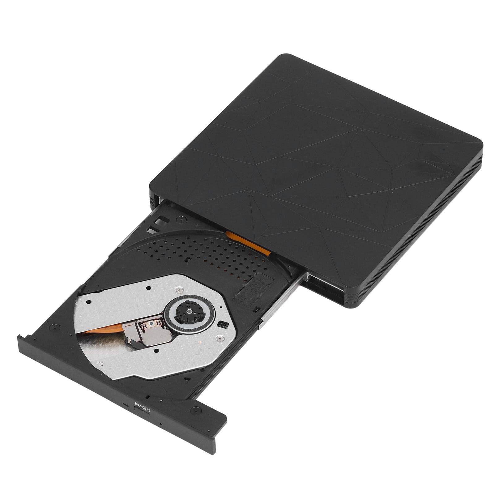 External DVD Drive USB 3.0 Portable CD DVD External Drive Spider Texture for Laptop CD ROM Burner