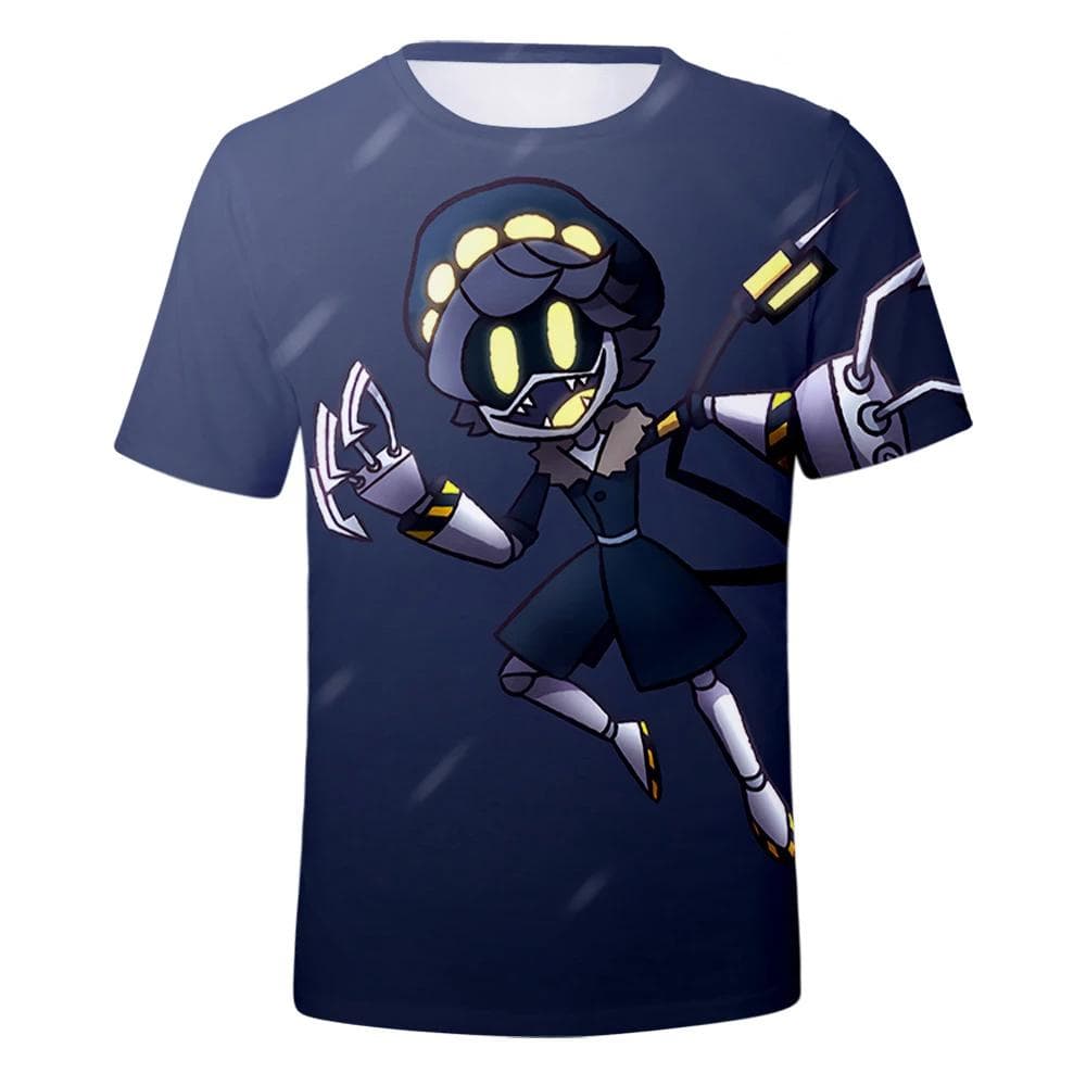 Horror Anime T-Shirts Murder Drones 3D Print Streetwear Men Women Fashion Oversized Short Sleeve T Shirt Kids Tees Tops Clothing 4XL red