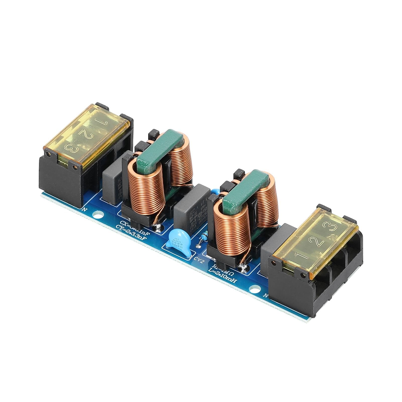 Power Filter EMI High Frequency Two-Stage Power Low-Pass Filtering Board for 25A Power Supplys multicolour