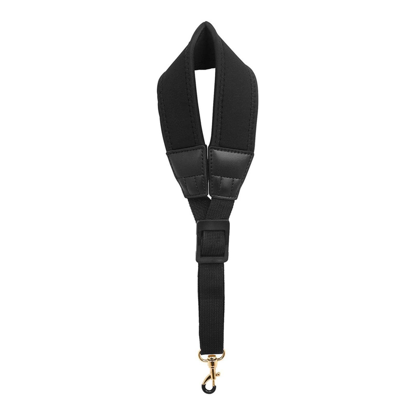 Adjustable Saxophone Neck Strap Nylon Sax Strap Metal Hook for Tenor/ Soprano/ Alto Saxophones black