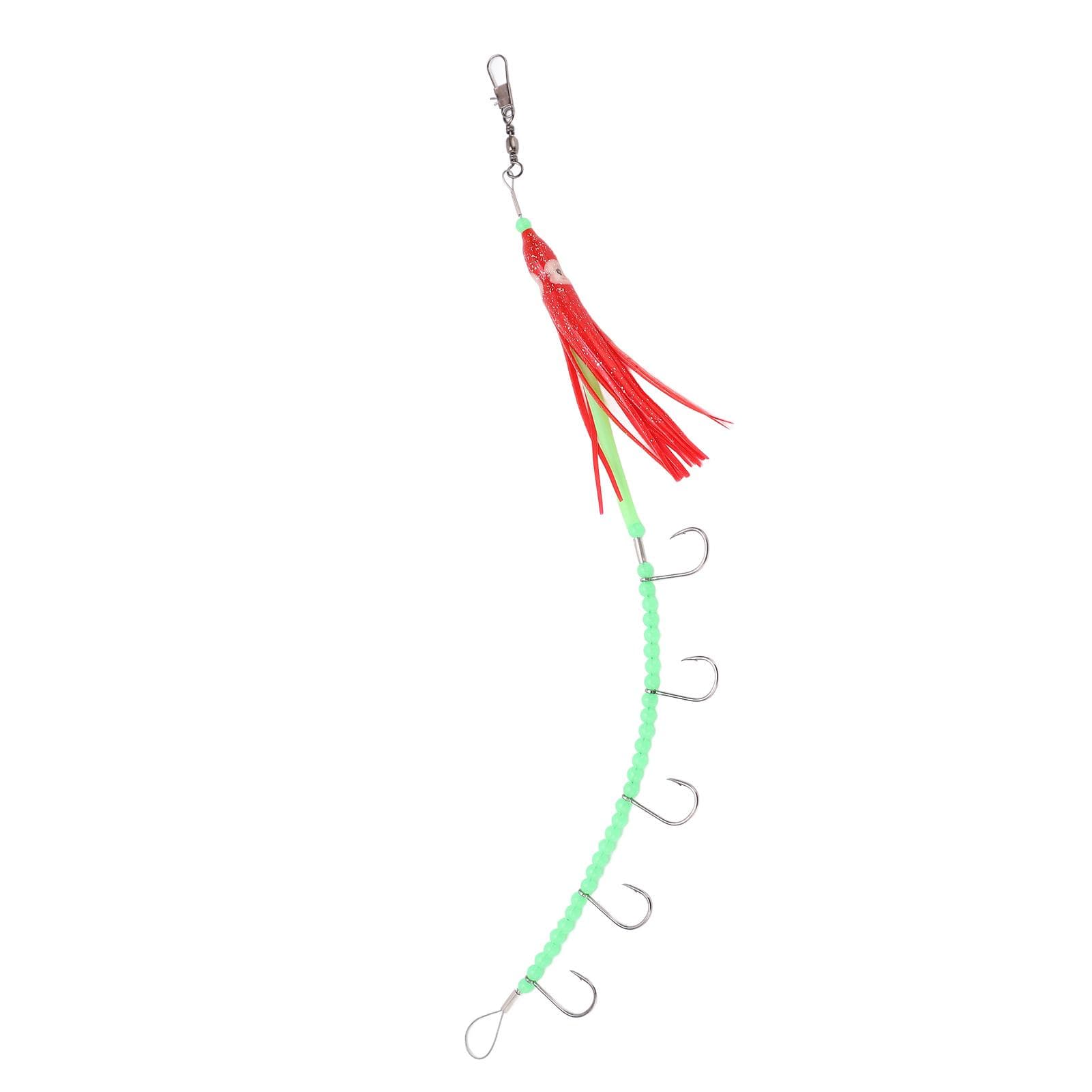 350mm Simulation Octopus Squid Swivels String Hooks with Steel Wire 360 degrees Rotating Artificial Fish