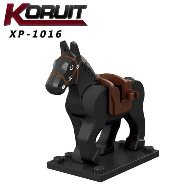 Plastic  Mini Blocks Action Figures  Roman Knight  Military  Horses Saddles  Mahler Toy   Children's Toys XP1011-1016 XP1007-10