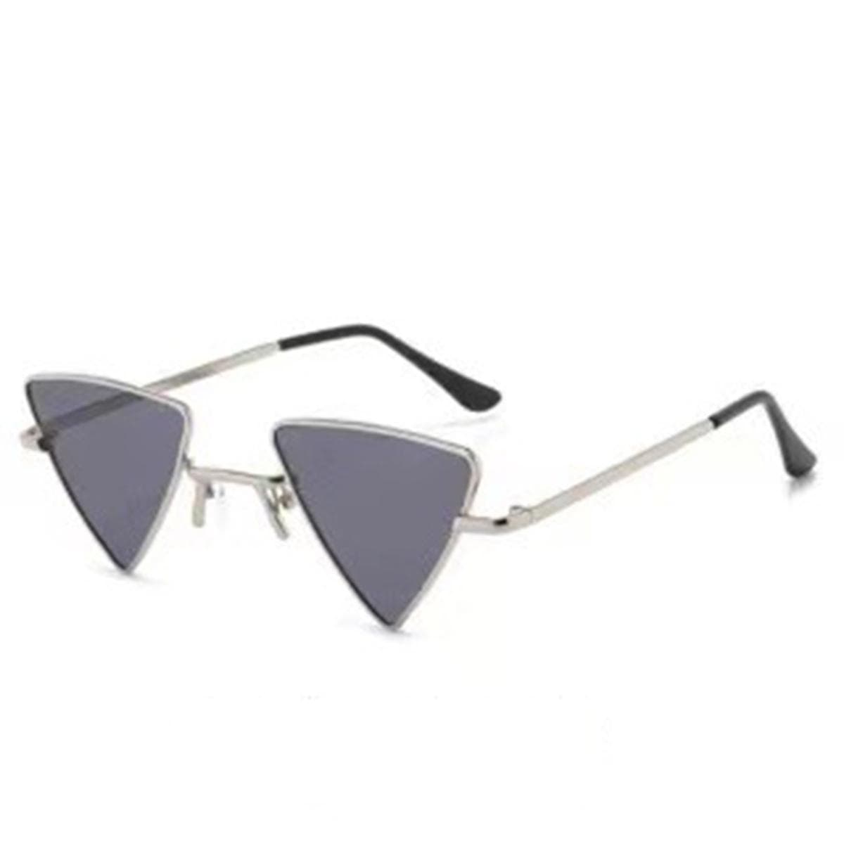 Men's Sunglasses Fashion Women's Glasses Universal Punk Triangle Sunglasses. grey